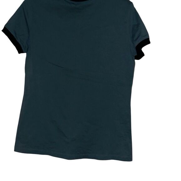 New Nike Blue Black Floral Logo Ringer T-shirt & Pull-on Legging Set Ladies S/M - Picture 5 of 14